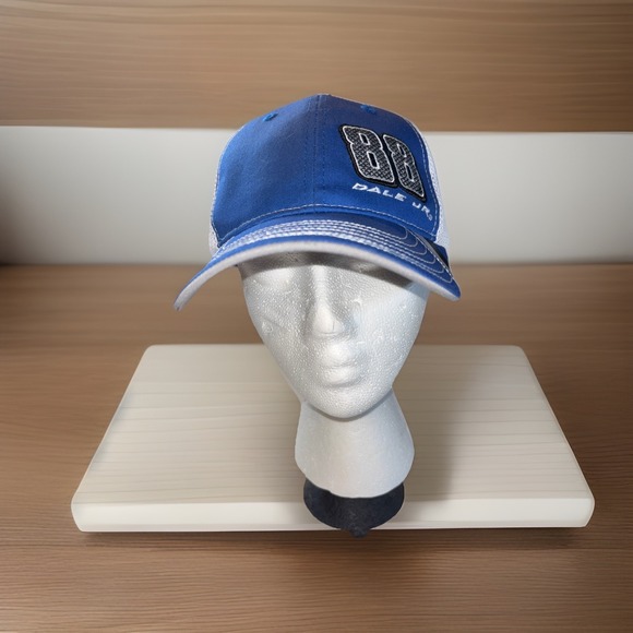 Dale Earnhardt Jr. Blue #88 Valvoline NASCAR Mesh Trucker Hat Adjustable Back - Picture 2 of 8
